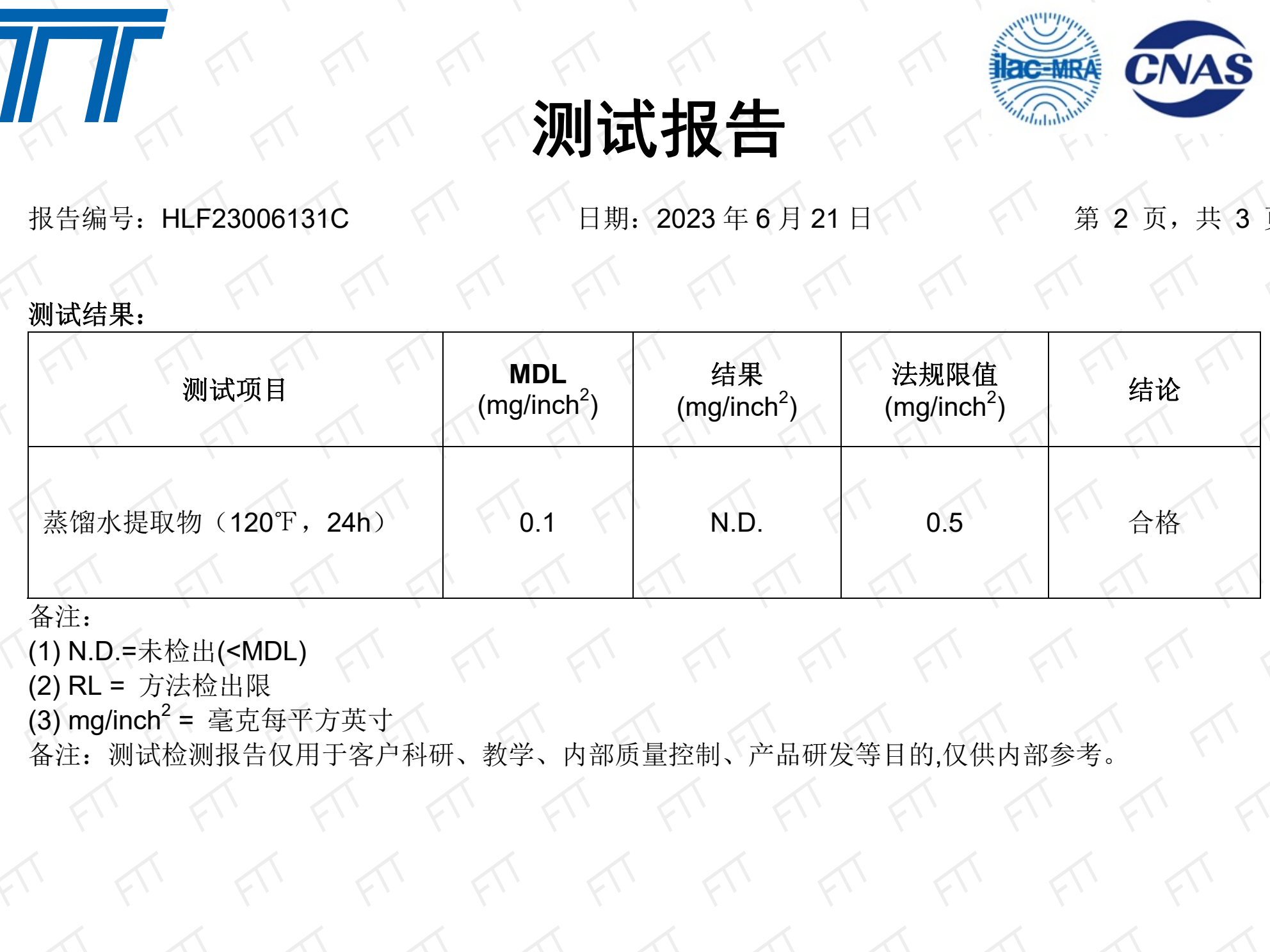 熱烈祝賀磚麗醇和聚脲美縫劑通過美國FDA食品級檢測！